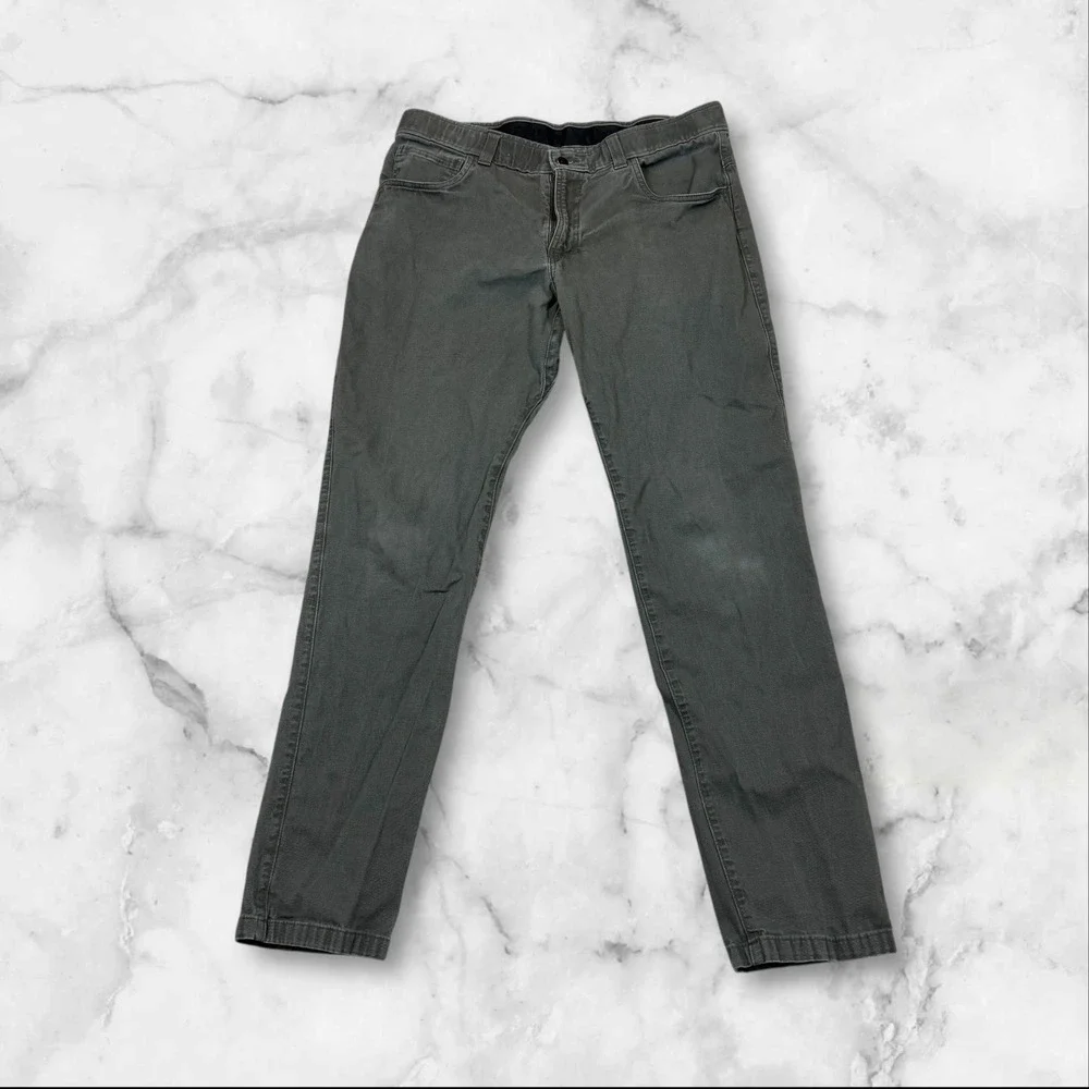 Origin Straight Leg Pants Mens 36x34‎ Gray Cotton Spandex Stretch Casual - Picture 2 of 11